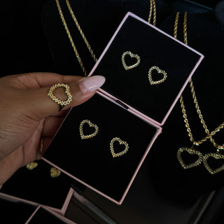 Open Heart Earrings